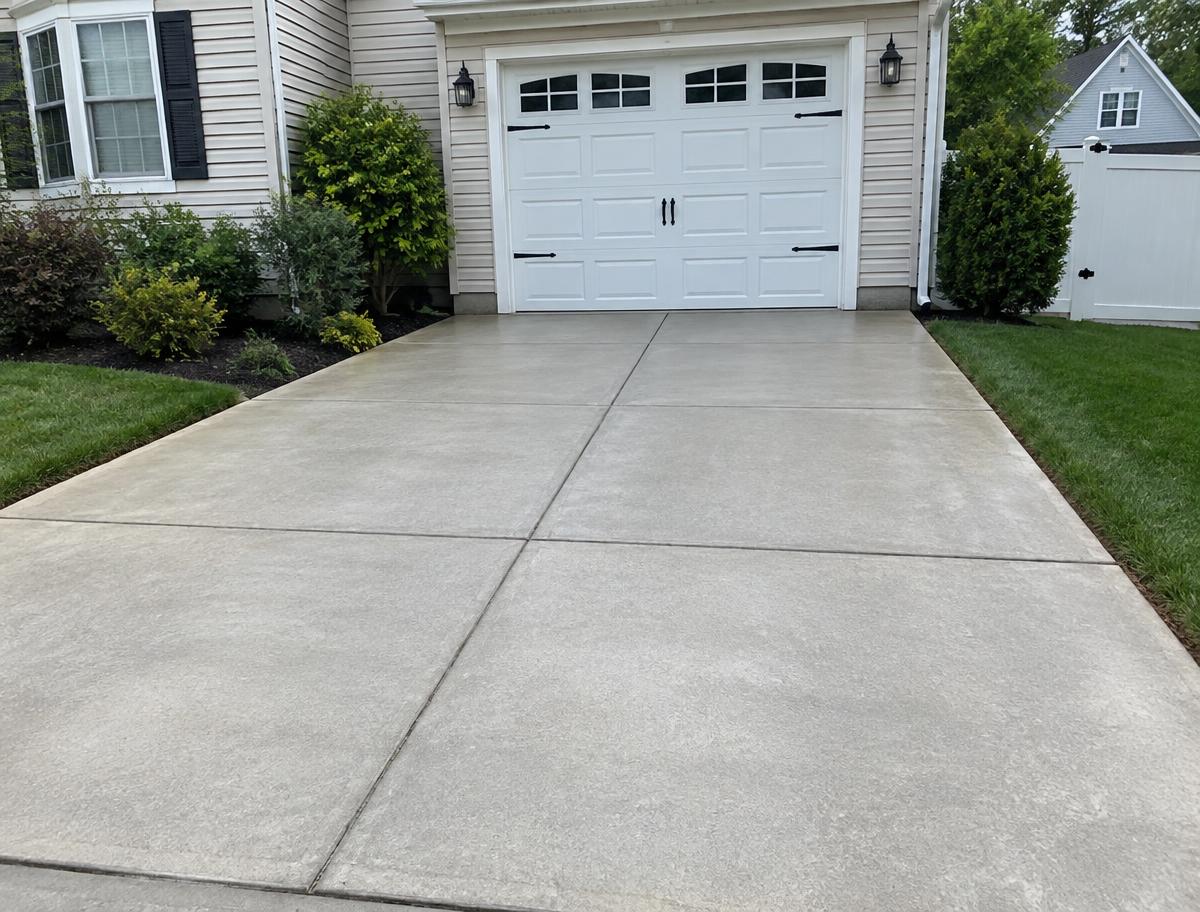 Concrete driveway — after cleaning